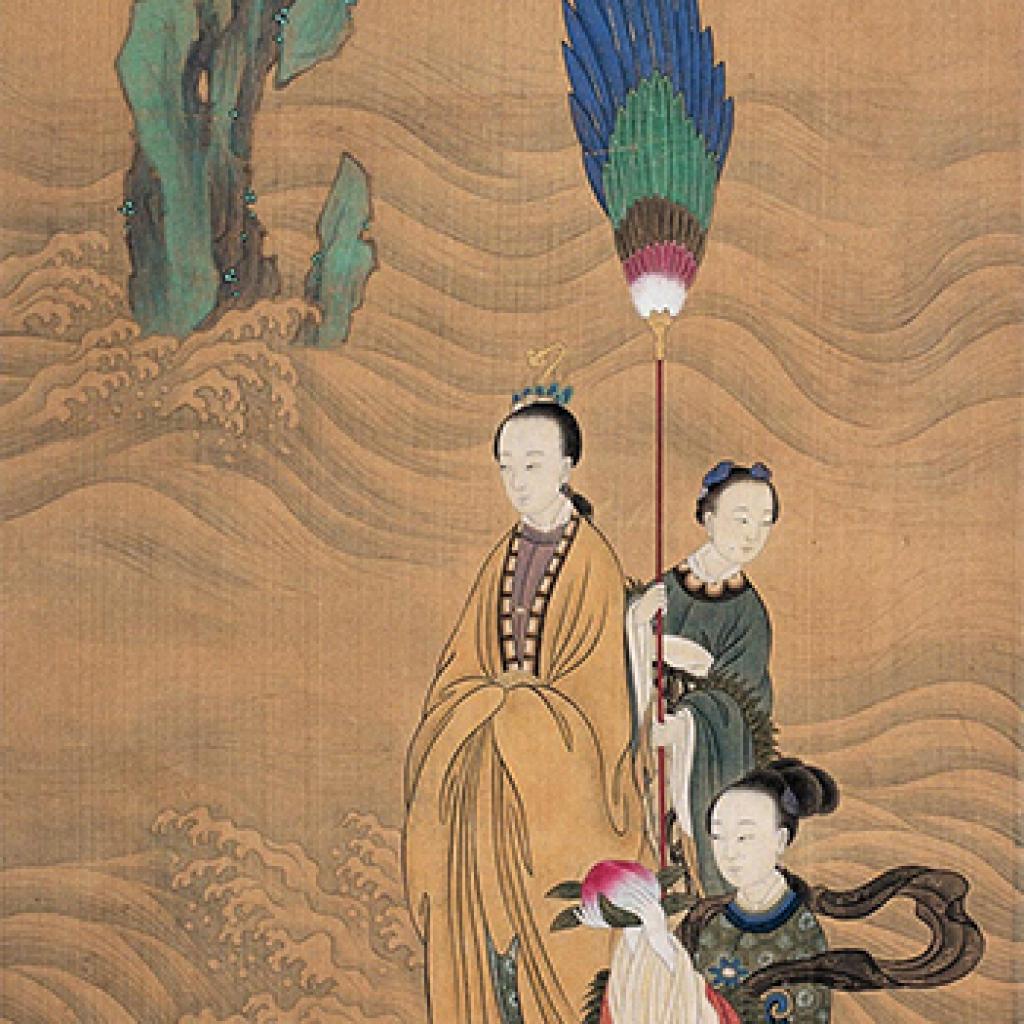 放鹤图宫娥梳装图等作品集1 改琦 清代 