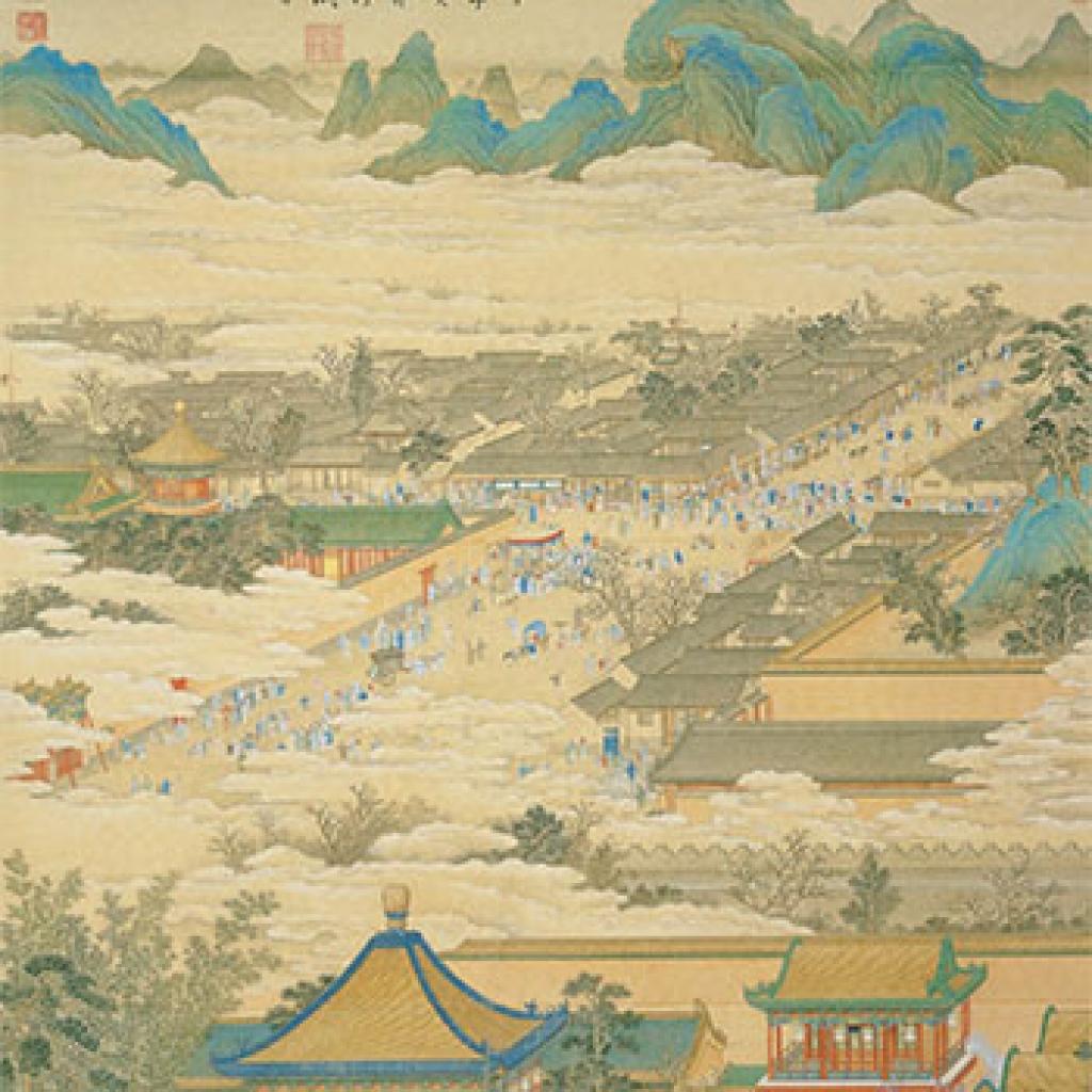 太族始和图明皇击鞠图等作品集1 丁观鹏 清代 太族始和图明皇击鞠图等作品集1 丁观鹏 清代
