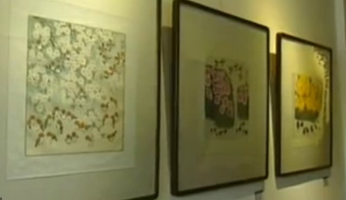 书画视频-花开自在 岳阳首届女画家八人作品展