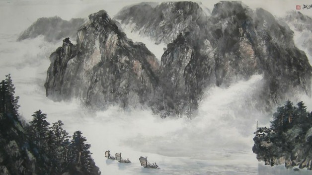 书画视频-中国著名山水画家马流洲