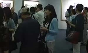 书画视频-刘大为出席北京唐风美术馆画展活动