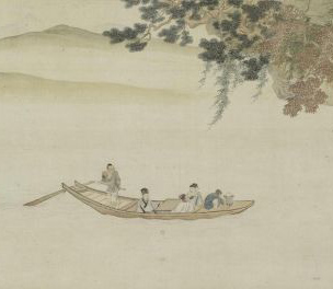 书画图文-古代书画赏析：明代仇英《赤壁赋图》