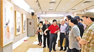 书画图文-宝安书画家史文集在澳门办画展