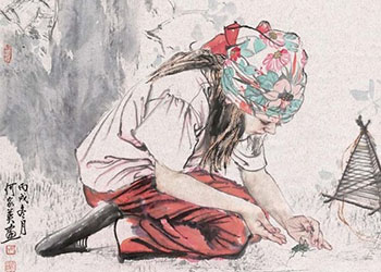  何家英笔下的美人图 