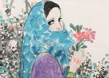  林墉国画作品欣赏 