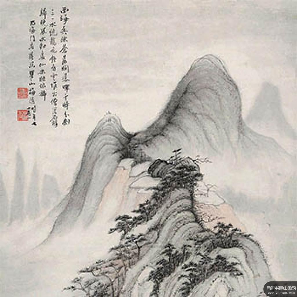 松石立轴图松阴水榭图等作品集 梅清 清代 
