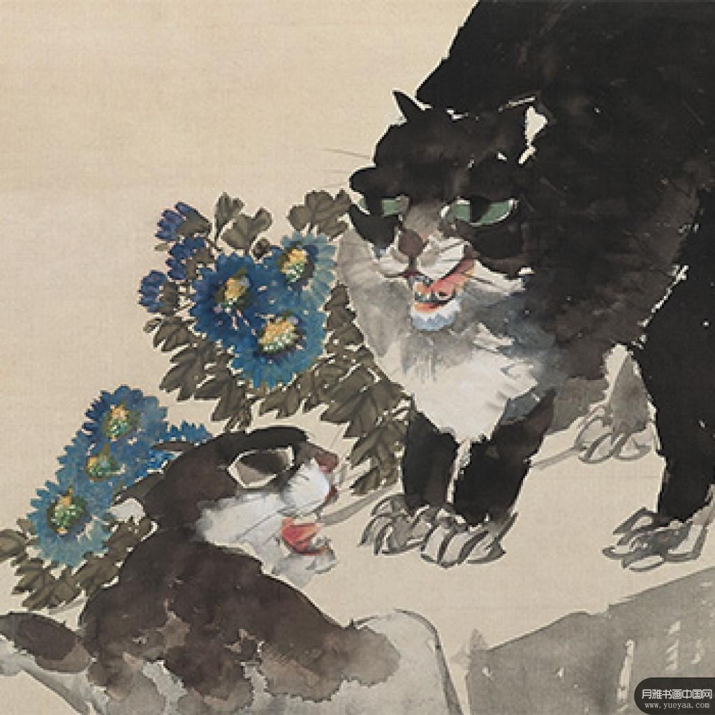 花丛双猫松溪吹箫图等作品集9 任伯年 清代 
