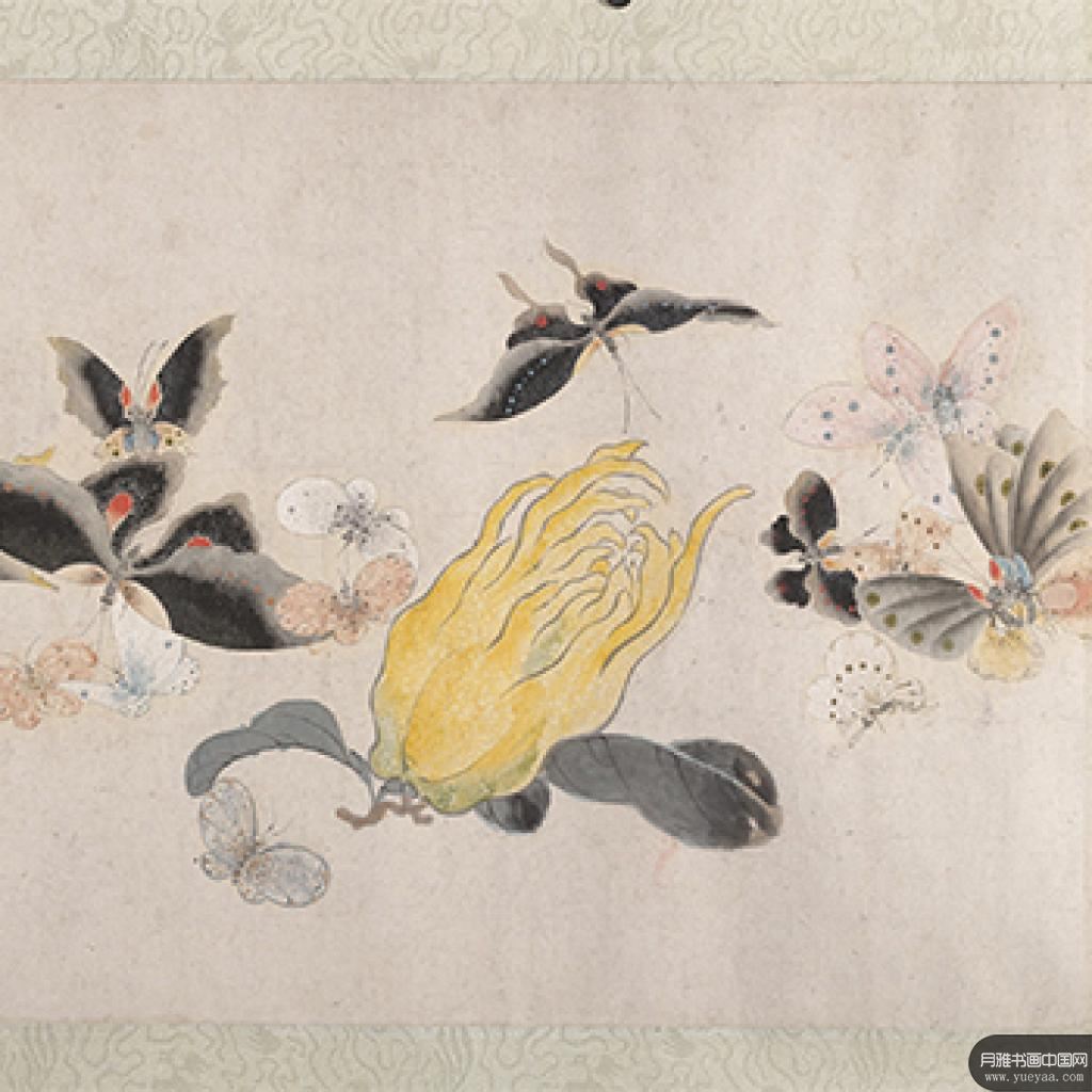 蝶花图卷等作品集 马荃 清代 