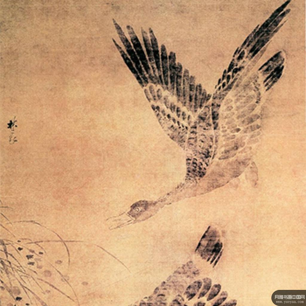 鹅泳图芦雁图等作品集 林良 明代 