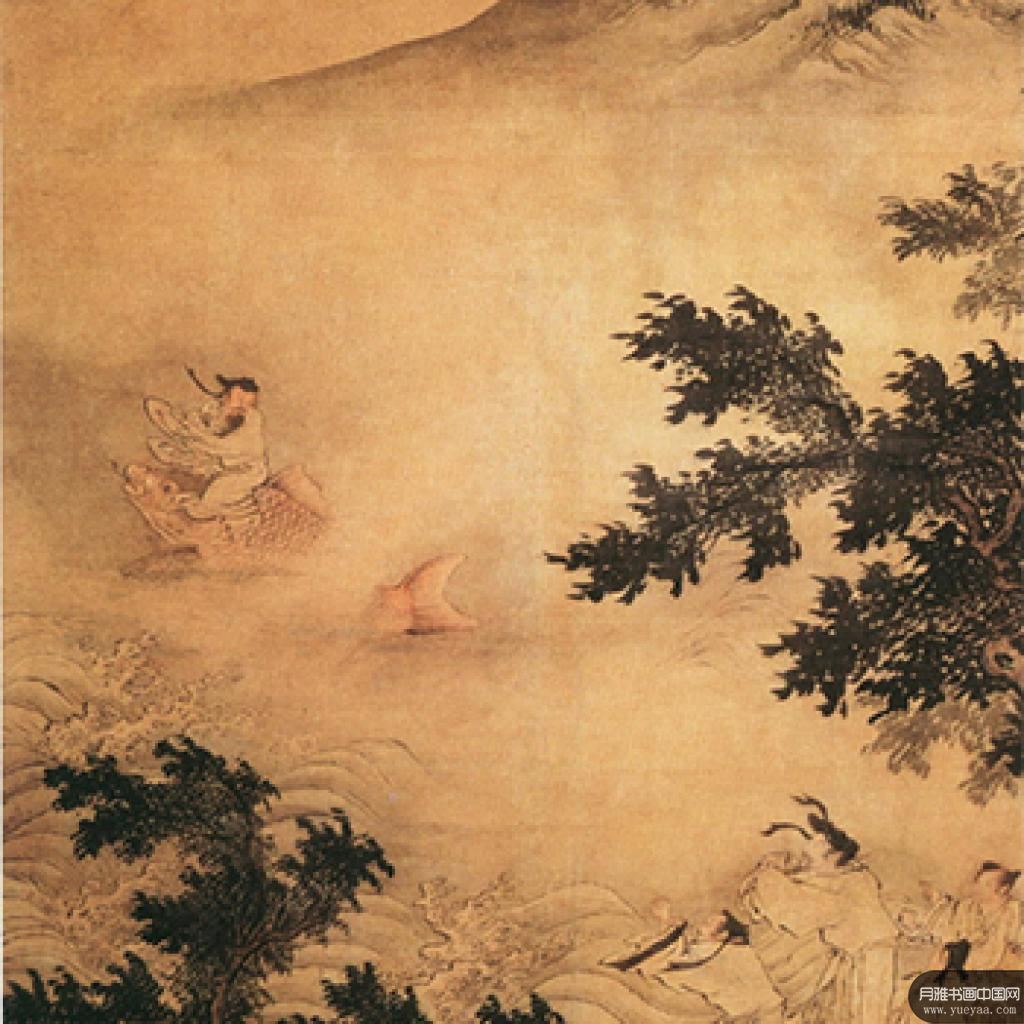 琴高乘鲤图萱花图等作品集 李在 明代 