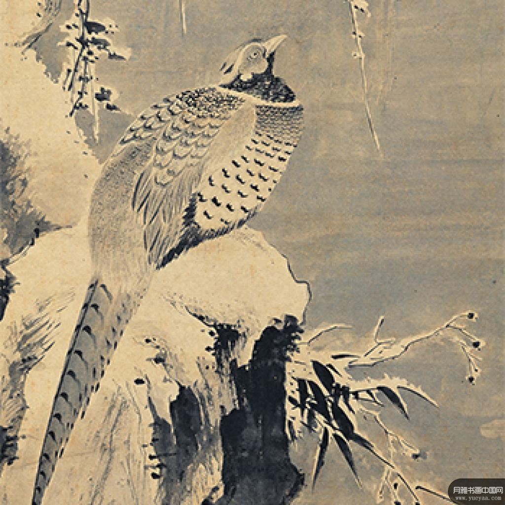 寒雪山鸡图流涧鸣春图等作品集2 吕纪 明代 