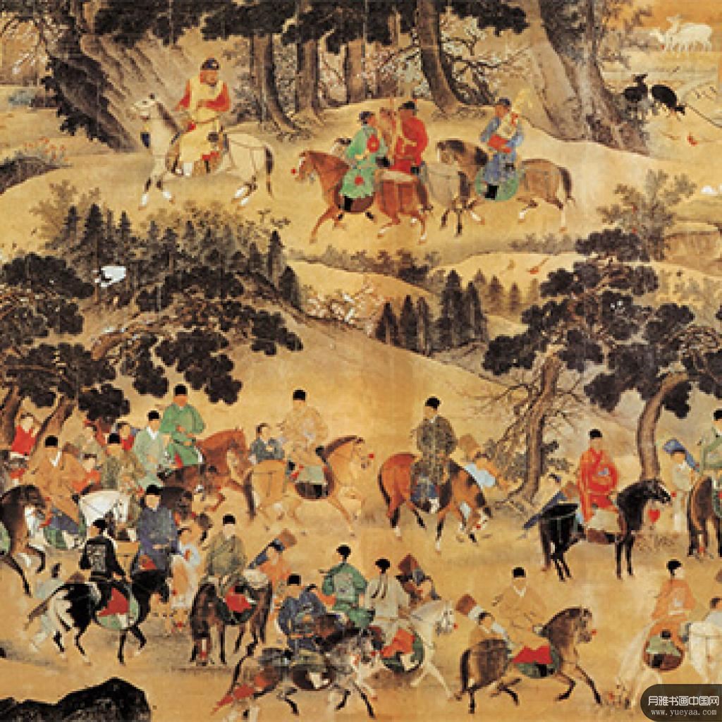 宣宗出猎图贵虎图等作品集 商喜 明代 