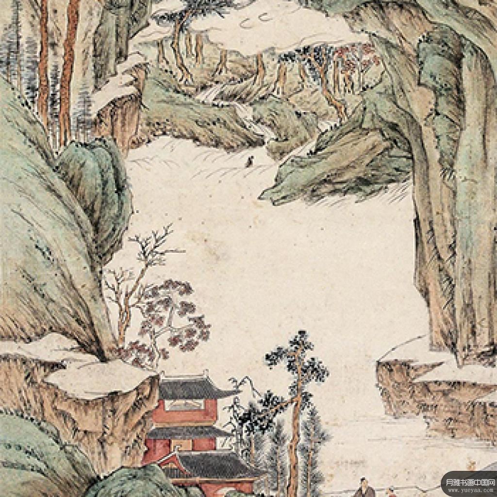 白云古寺图松溪祝寿图等作品集 文嘉 明代 