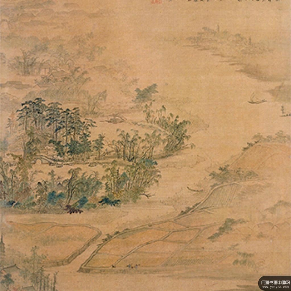 放鹤洲图轴雪影渔人图等作品集1 项圣谟 明代 
