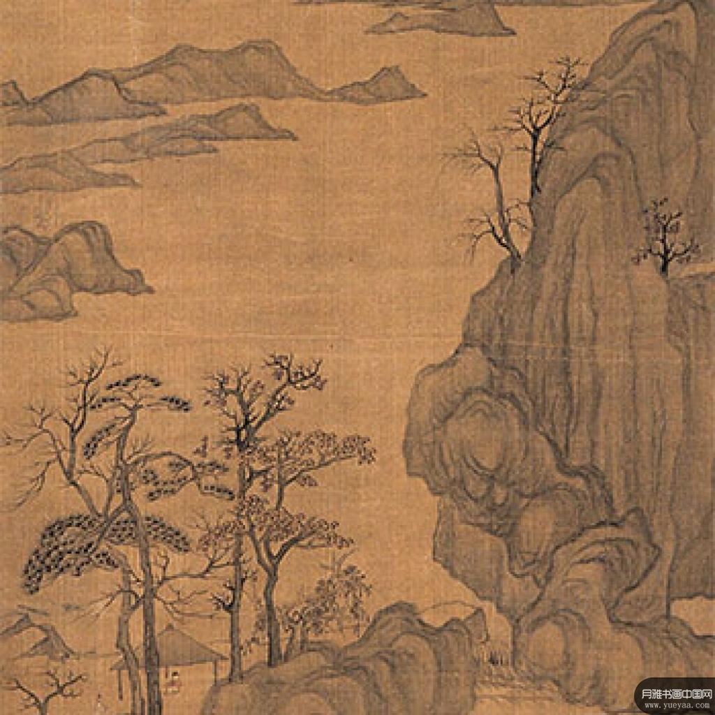 幽亭听泉图梅花山鳥图等作品集6 陈洪绶 明代 