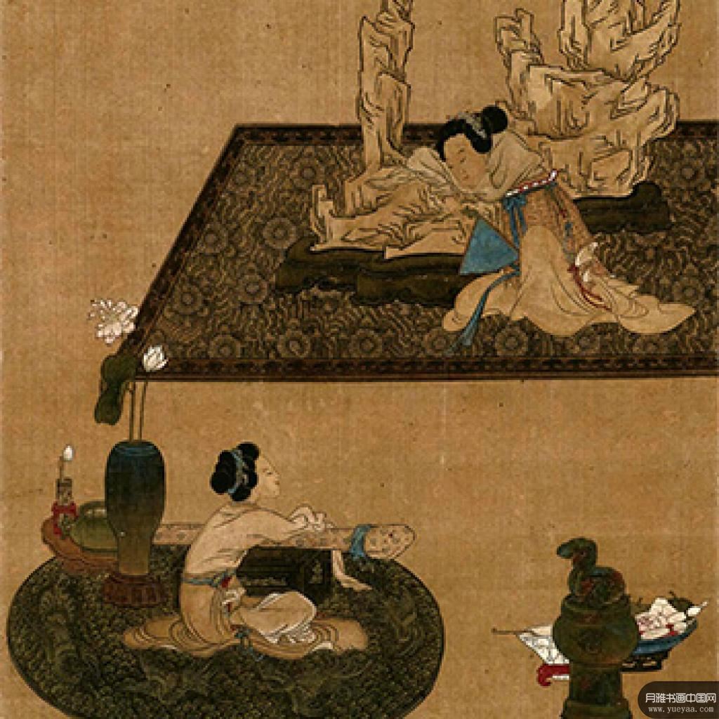 女乐图品画图等作品集7 陈洪绶 明代 