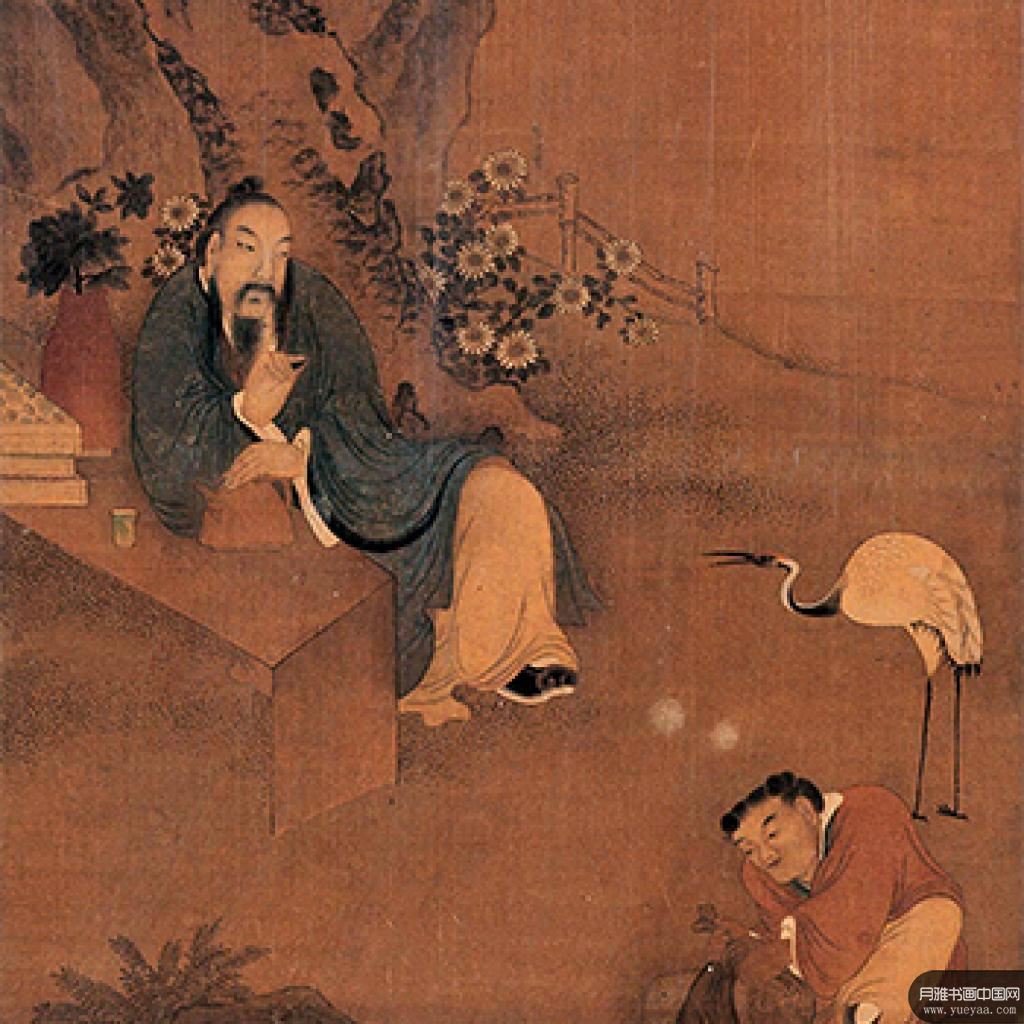 松鹤延年图松石图等作品集9 陈洪绶 明代 