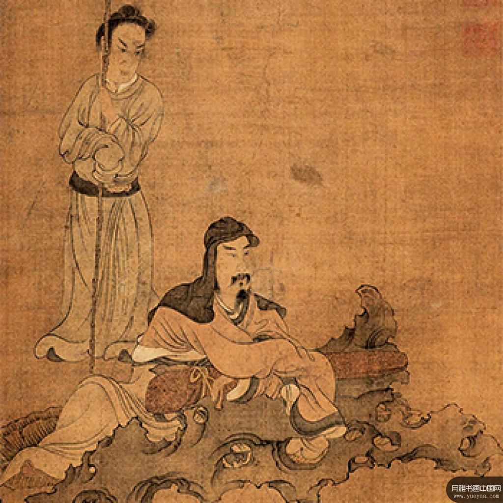 倚石待酒图游艇图等作品集11 陈洪绶 明代 