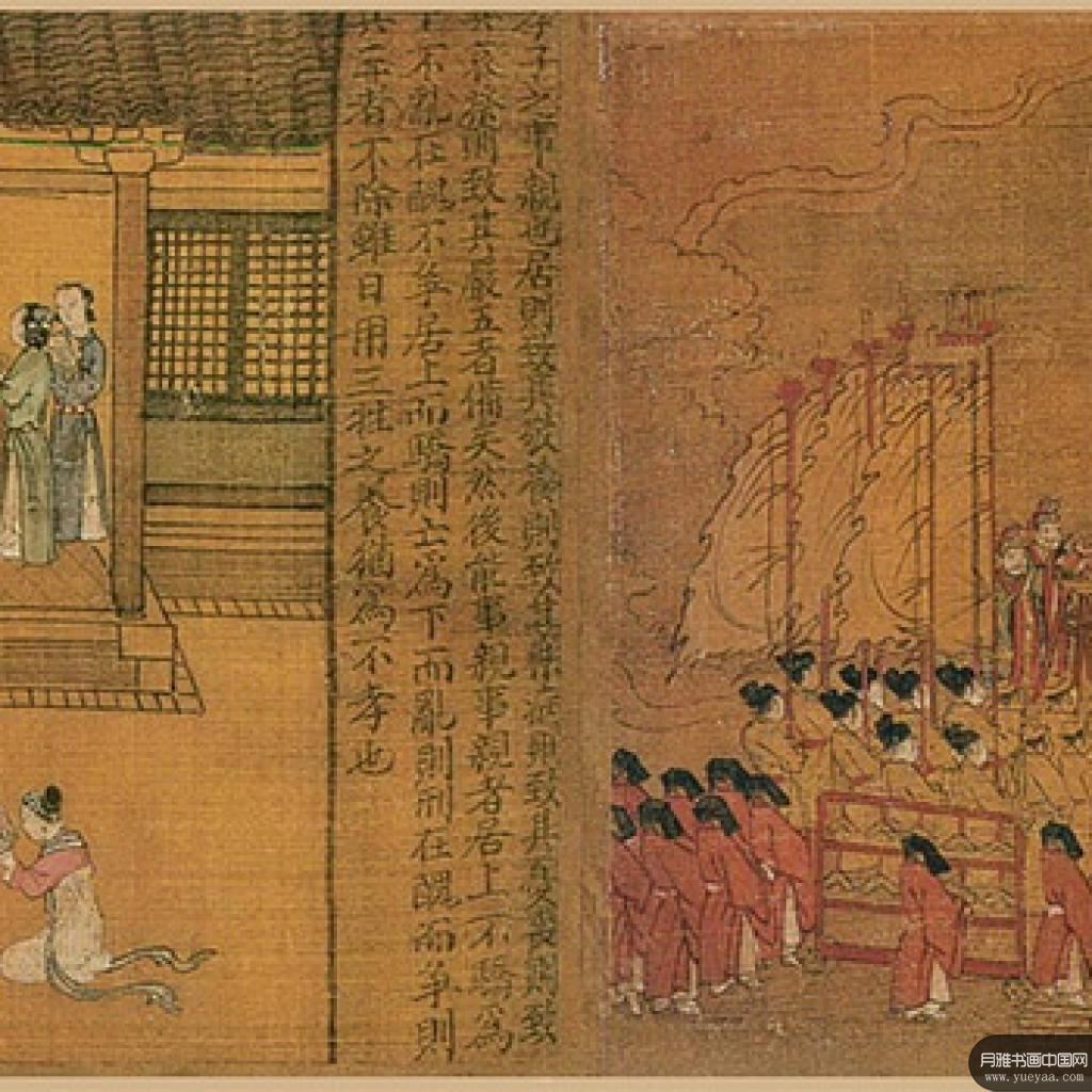 孝经图卷王会图卷等作品集1 阎立本 唐代 