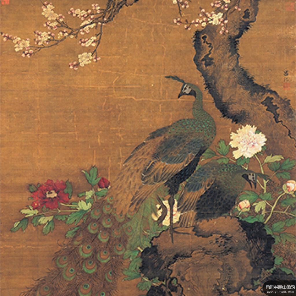 斗鸡图桂花绶带图等作品集 吕纪 明代 