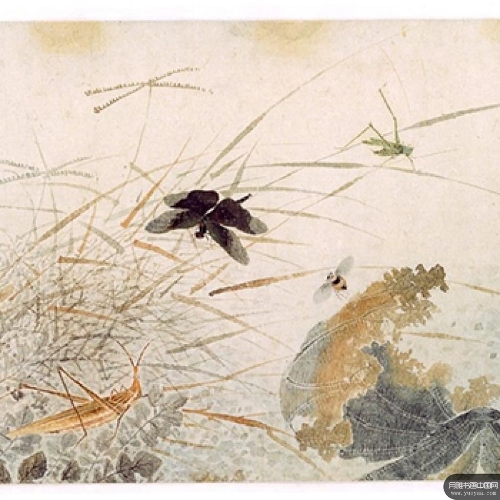 荷塘早秋图卷平安图等作品集 钱选 元代 