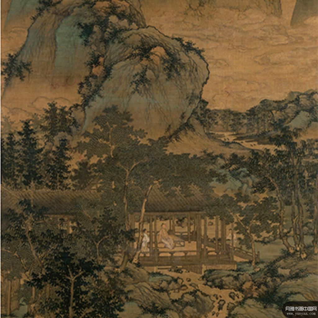 山居纳凉图轴秋溪垂钓轴等作品集 盛懋 元代 