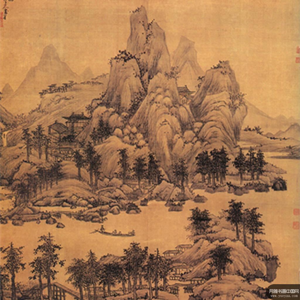 清江春晓图竹石图等作品集 吴镇 元代 
