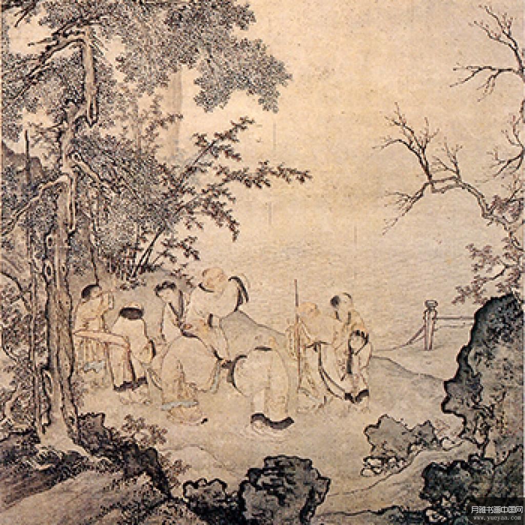 瑶池仙庆图雪夜访戴图等作品集 张渥 元代 