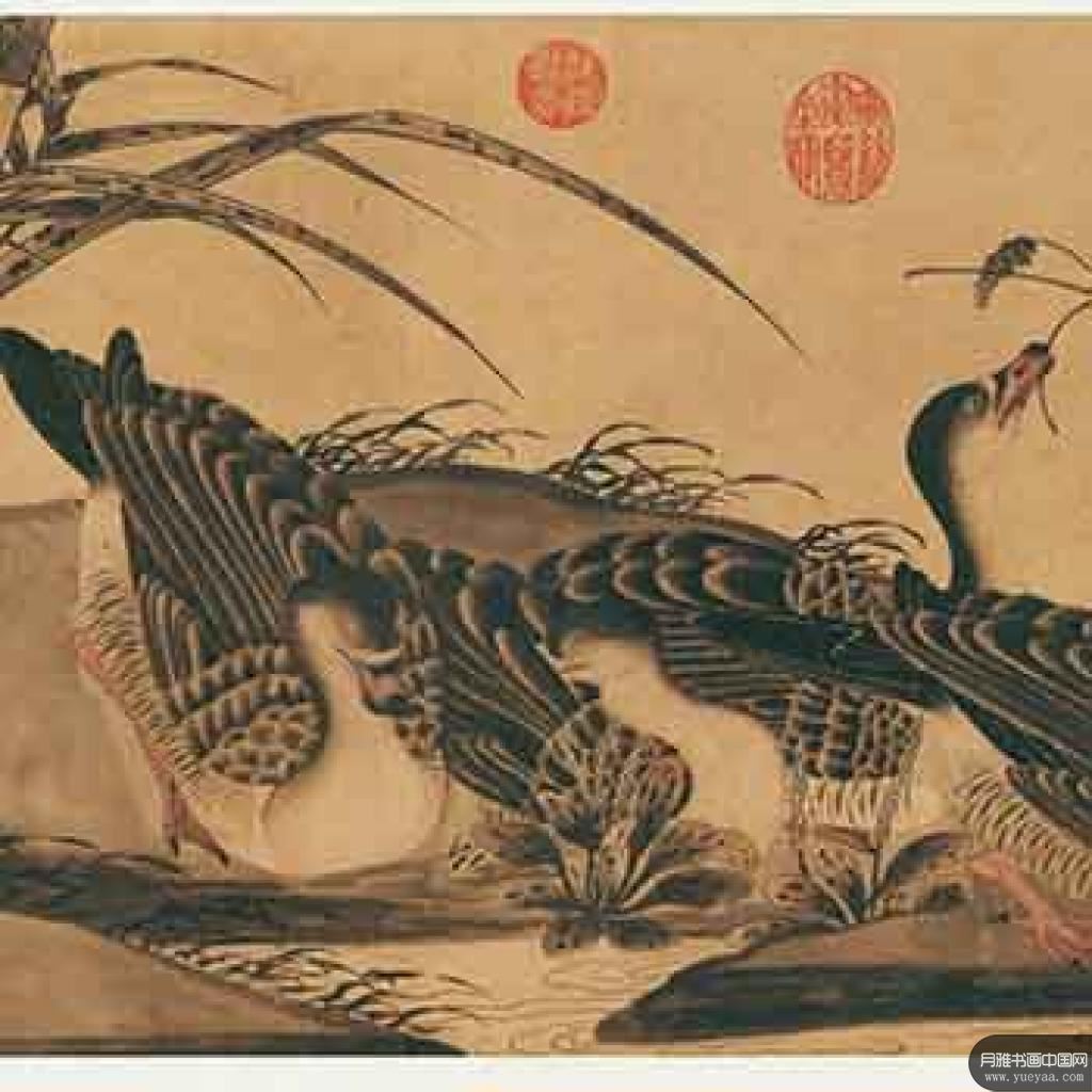 柳鸦芦雁图等作品集 赵佶 宋代 