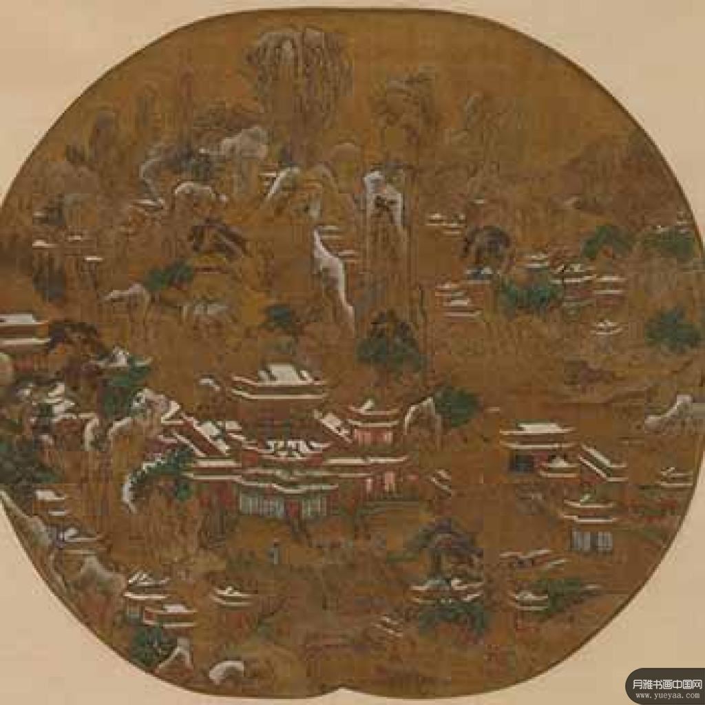 京畿瑞雪图纨扇图等作品集 李思训 唐代 