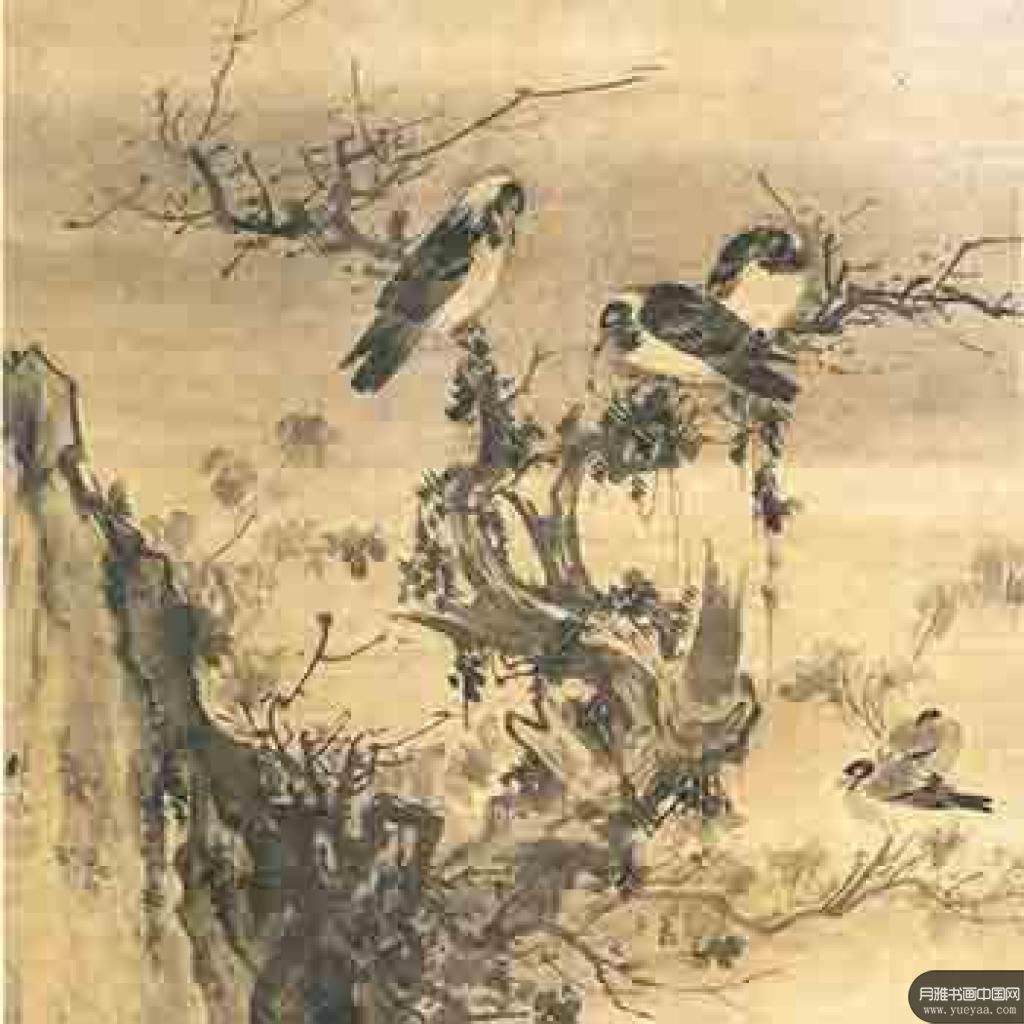 古木寒鸦竹禽图等作品集 林良 明代 