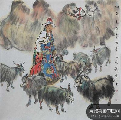 墨彩交融绘丹青品读著名人物画家王晓银先生的骆驼画