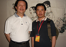 刘成与国画家合影照 