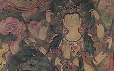书画图文-法海寺壁画 明代 帝释梵天局部 大自在天（右边）