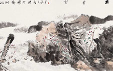 千里江山万里云 王跃奎 当代 136x34cm 2012