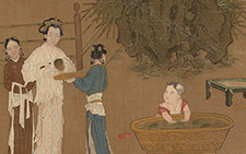 书画图文-宫女图 刘松年 宋代 24.4×25.8