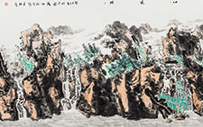 江山无限 王跃奎 当代 68x136cm 2013