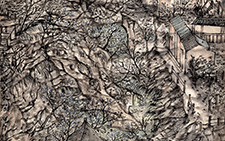 山亭水阁 程灿 当代 180X90cm 2014年