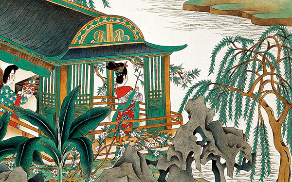 闺怨 范扬 当代 36x30cm纸本设色 1994年