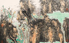 溪深云远 王跃奎 当代 68x68cm 2013