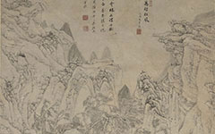 书画高清-四万山水图03-万壑松风 文伯仁 明代 纸本 188.1×73.5cm 国立东京博物馆