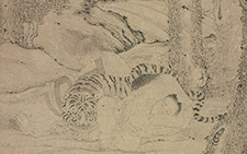 书画图文-四睡图 元代 77.8×34.3cm 东京国立博物馆