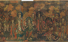 书画高清-法海寺壁画 明代 前殿 帝释梵天图北墙西侧壁画侧