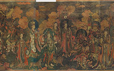 书画高清-法海寺壁画 明代 前殿 帝释梵天图北墙西侧壁画侧