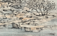 园林一角系列五 程灿 当代 142X37cm 2014年