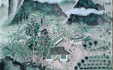 田园心象系列2 周松竹 当代题诗“春晚绿野秀，岩高白云屯”.jpg