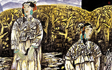 远山(1) 孔紫 当代 68x68cm1994