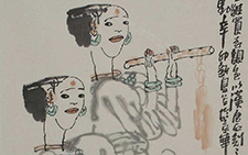《万金难买春颜色》 杨晓阳 当代 138×69cm 2011年 纸本