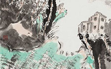 秀山翠竹 王跃奎 当代 34x136cm 2013