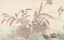 书画图文-秋风墨藻图卷手卷 钱与龄 清代 32.2×339